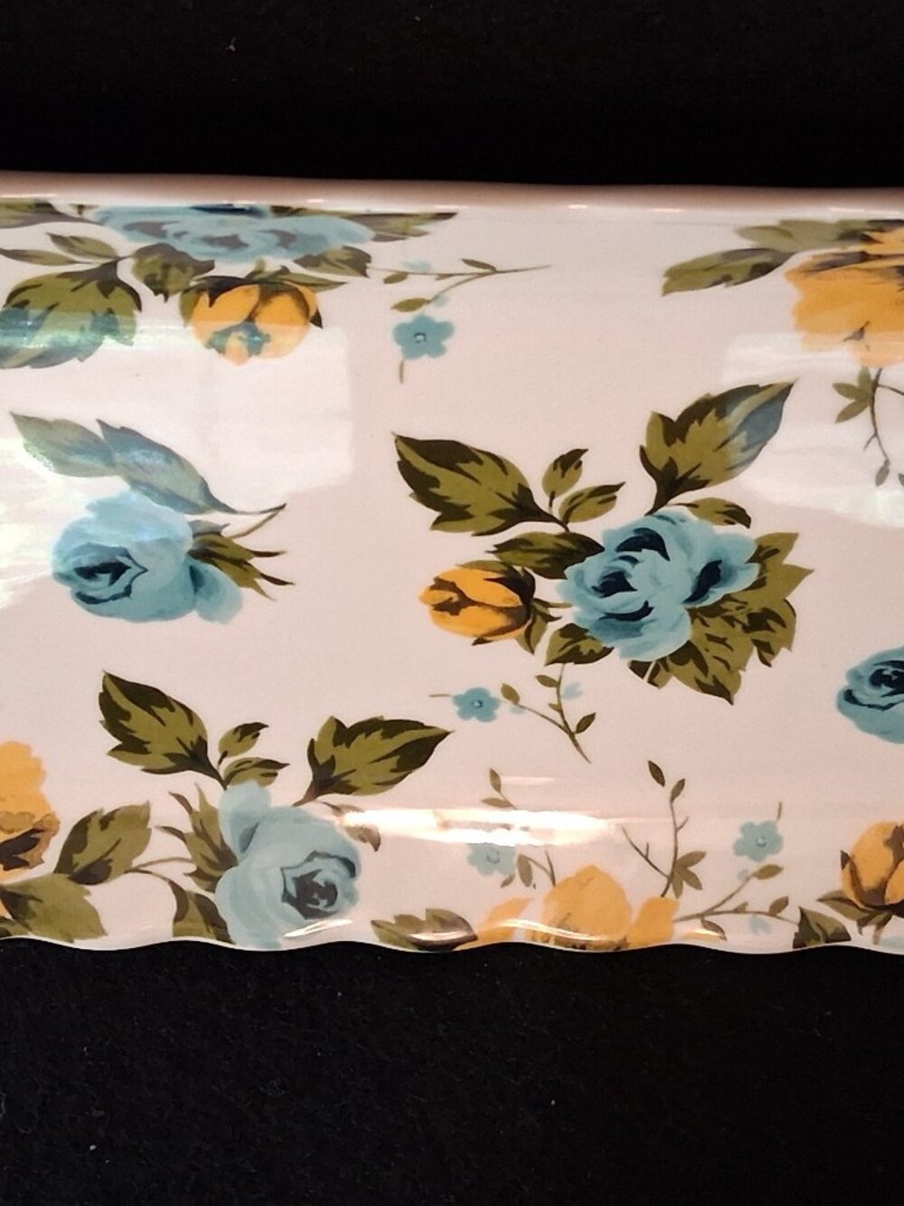 The Pioneer Woman "Rose Shadow" Rectangular Serving Platter • Stoneware - Picture 4 of 9